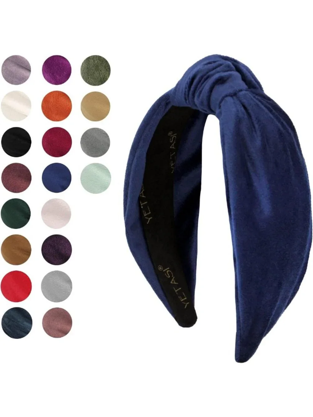 Trendy Navy Blue Velvet Knotted Headband for Women & Girls - Cute Fashion